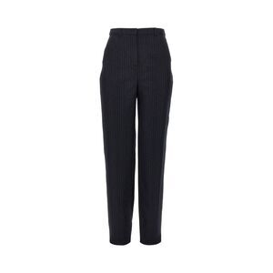 Emporio Armani Women Wool-Blend Pants With Pinstriped Motif